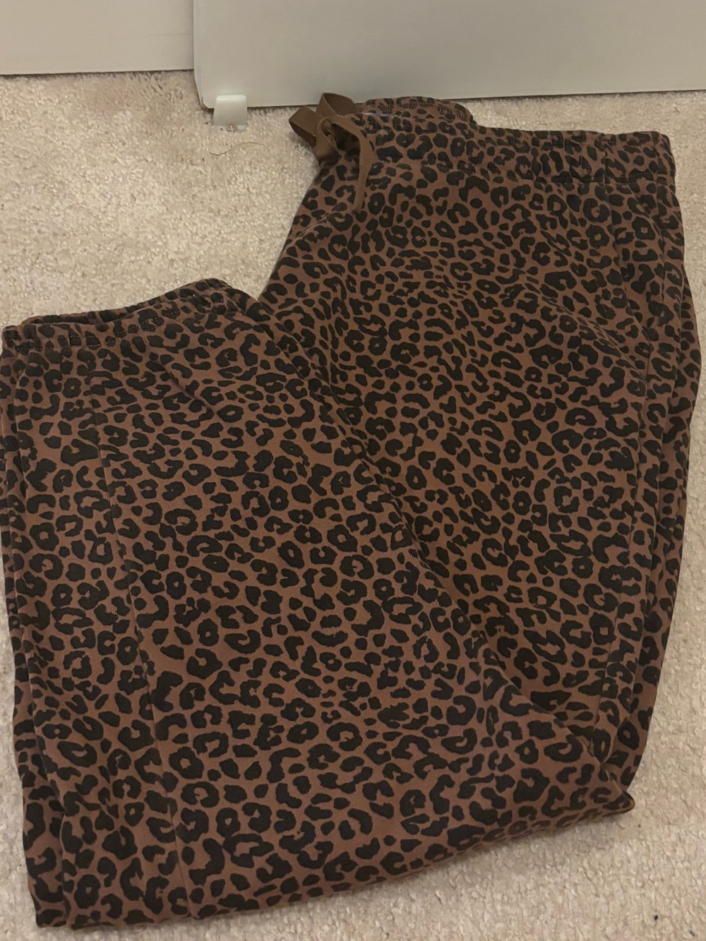 Marine Layer Kids Leopard-Print Leggings in Brown and Black